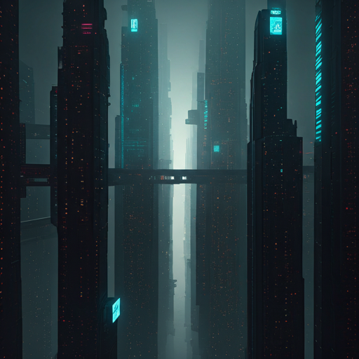 Cyber city landscape
